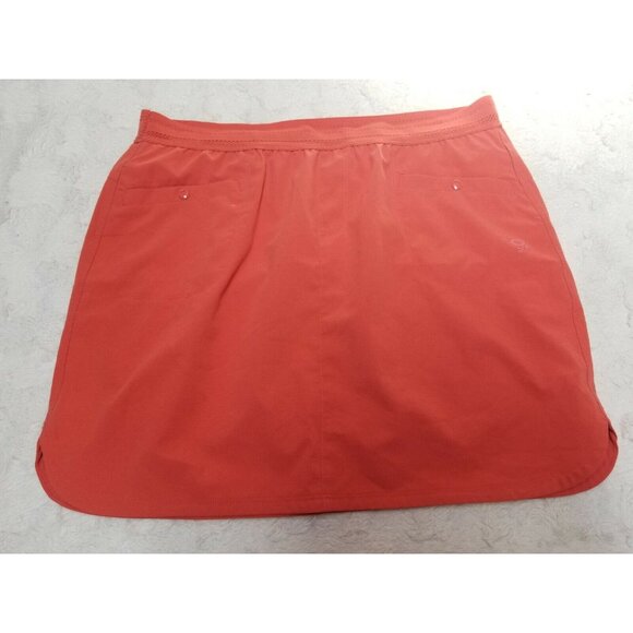 Mountain Hardwear Womens Medium Right Bank Skirt UPF 50 Snap Pockets Orange - Picture 1 of 8